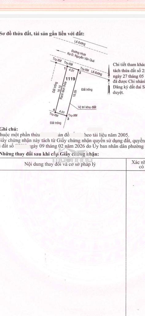 Bán đất full thổ cư nguyễn văn quá q12, 64m2, đường 9m - 3