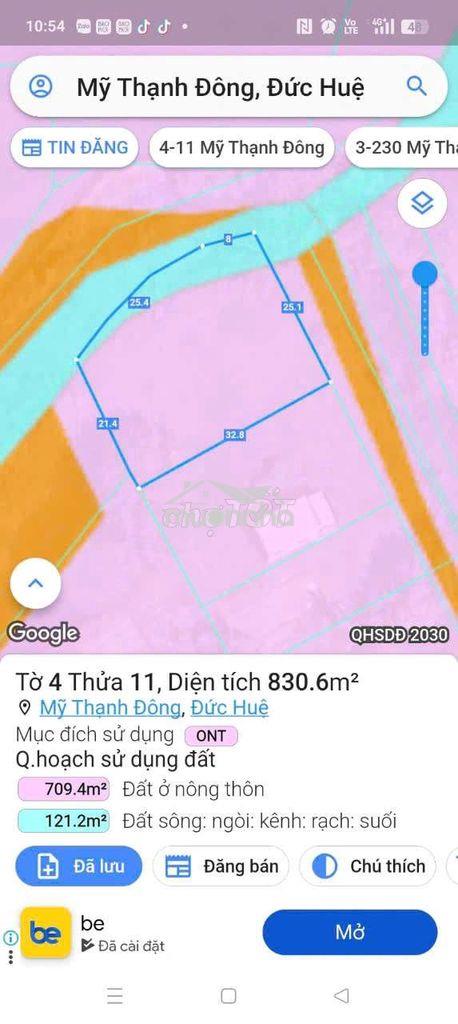 Đất thổ cư toàn bộ 700m2 ngang 20m sát bên chợ thị trấn đức huệ - 4