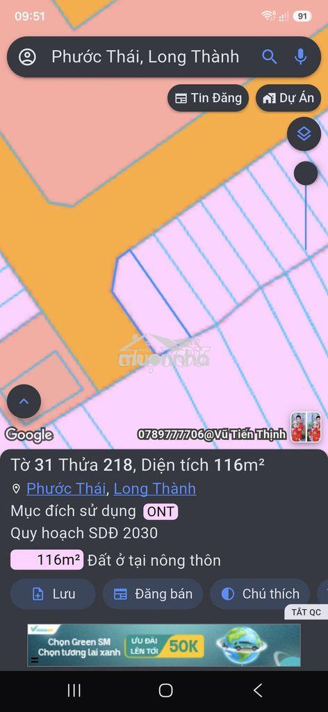 Bán gấp đất mặt tiền kinh doanh đối diện chợ long phú, long thành, đn