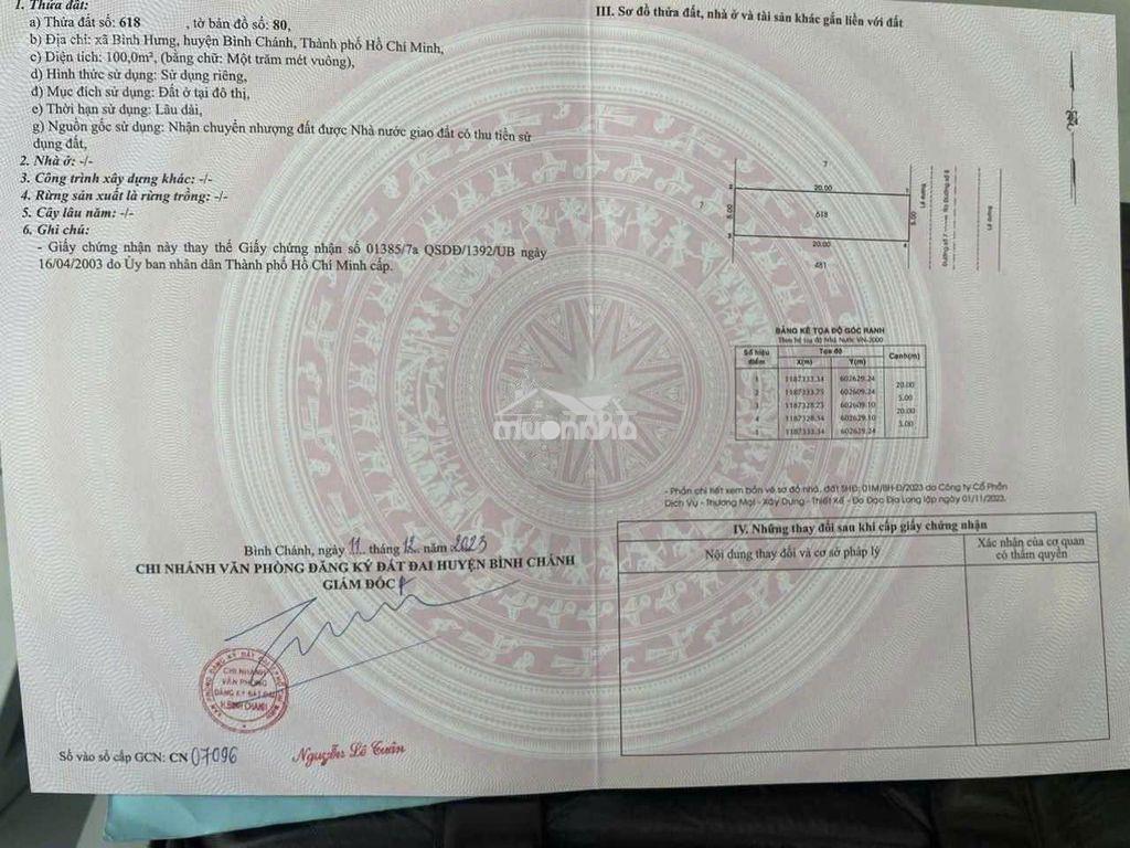 Đất đẹp khu dân cư bình hưng gần ngay bxe q8, quốc lộ 50 - 4