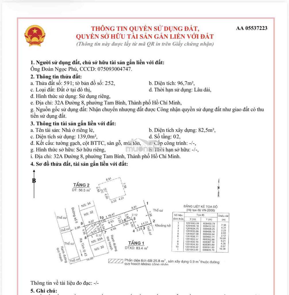 Bán nhà đất tại đường số 8, p.tam bình, thủ đức. chính chủ đăng bán ! - 3