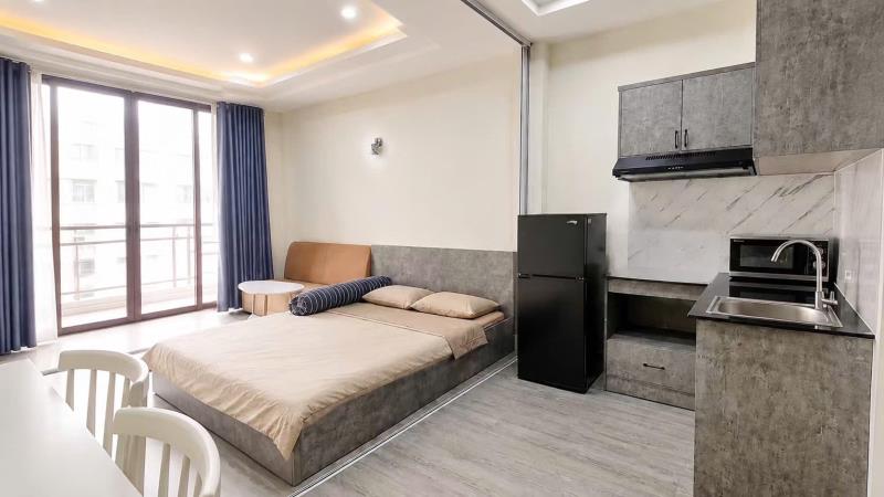 Cho thuê phòng trọ ban công full nội thất không gian siêu rộng có sofa , bàn ăn kế bên gtvt, gần uef , hồng bàng, hutech - 3