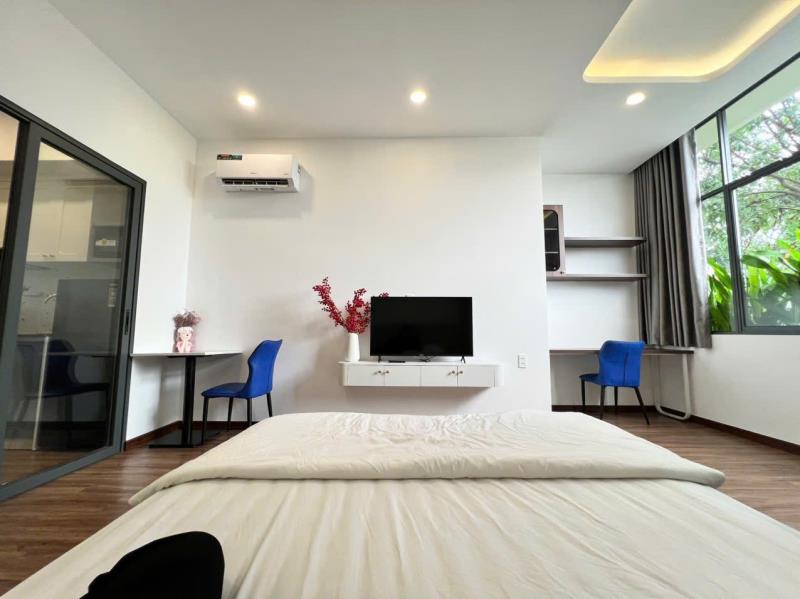 Căn hộ 1 phòng ngủ mới 100% - máy giặt riêng xô viết ngh, gần đh hutech, uef, hồng bàng  - Ảnh 2