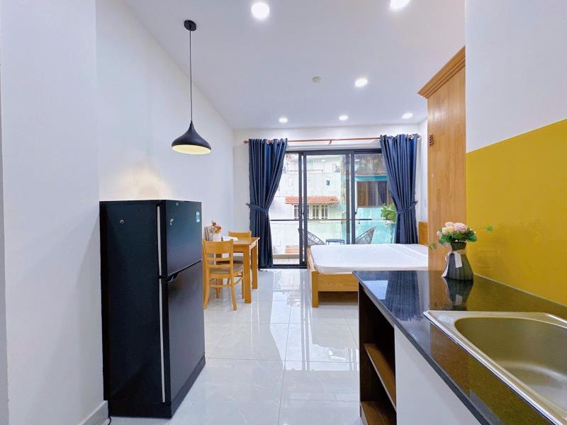 Căn hộ cc mini bình thạnh gần chợ bà chiểu, có ban công, full nội thất, thang máy bảo vệ gần phan đăng lưu, tiện đi q1 q3 - Ảnh 2
