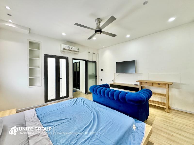 Căn hộ 1 phòng ngủ, full nội thất, rộng rải, sáng sủa, thoáng mát, phù hợp gia đình 3-4 người, trên đường bùi thị xuân, tân bình, 