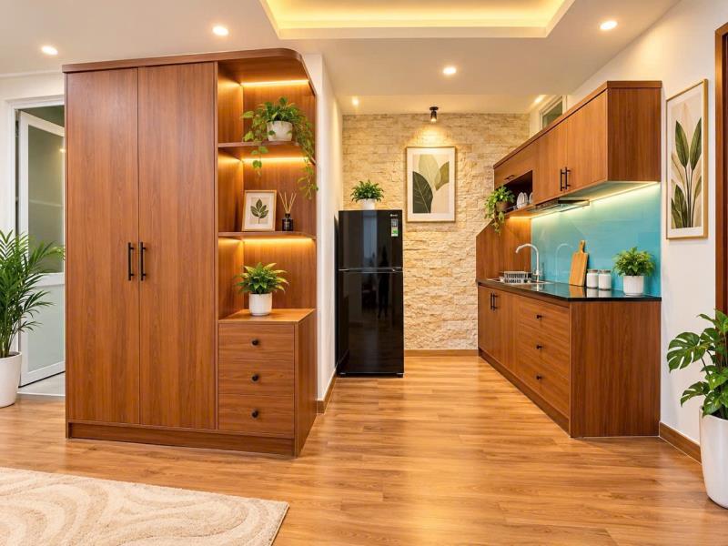 Cho thuê căn hộ 1pn mới xây - ngay ung văn khiêm, thuận tiện qua q2, q3, gò vấp - Ảnh 3