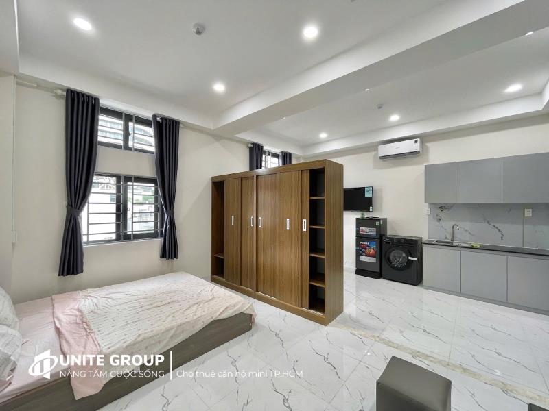 Cho thuê căn hộ studio tách bếp mới xây siêu đẹp ngay xô viết nghệ tĩnh , thuận tiện qua q1, q2