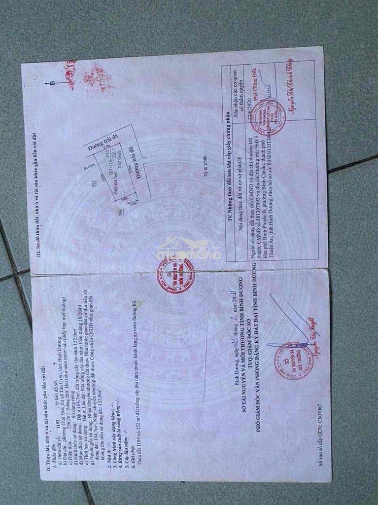 Bán nhà  p thái hoà tân uyên đường nhựa 8 m thông buôn - 2