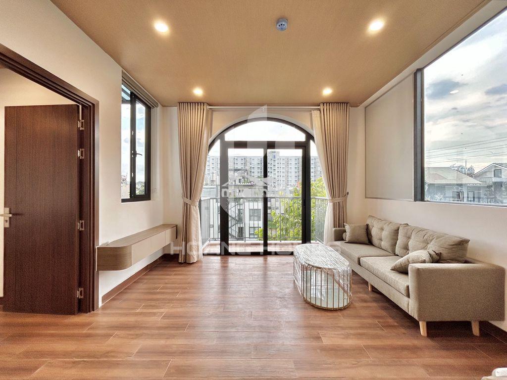 Cho thuê 1pn penthouse 2 ban công gần global city - Ảnh 3