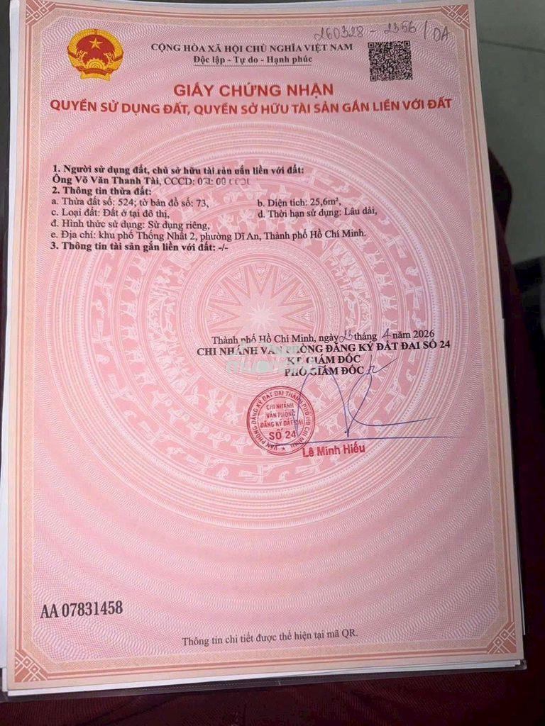 Cần bán nhà sổ hồng riêng phường dĩ an bình dương  - 3