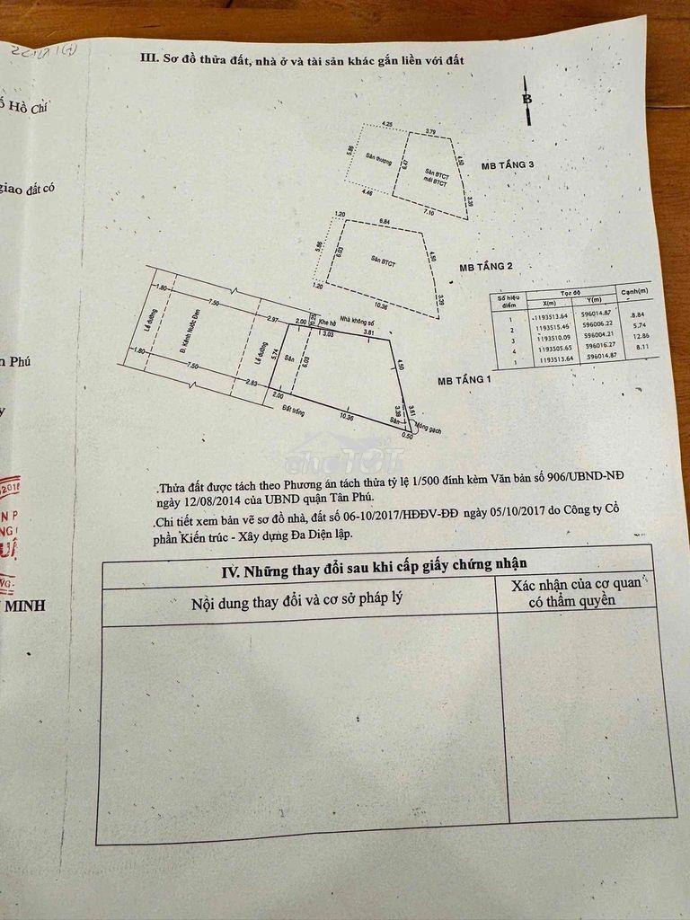 Mt 23 kênh nước đen. 6x13m2. 3 lầu. sử dụng 6x18m. giá 11.4 tỷ tl - 4