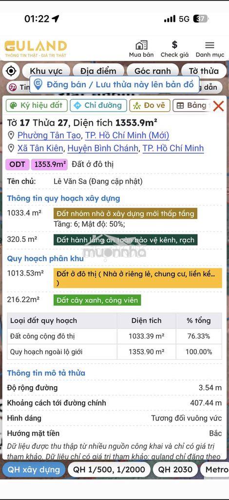Đất cln 1000m2