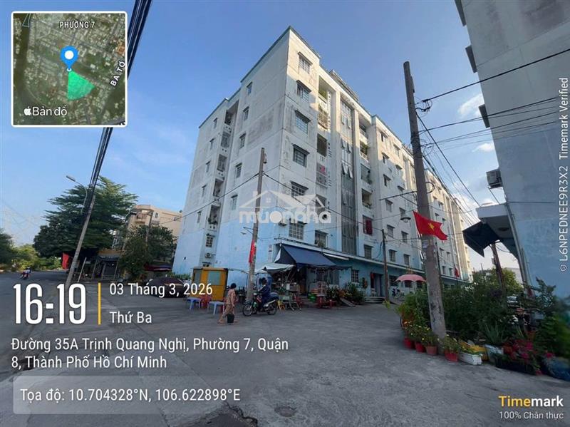 Cc bán căn hộ góc tầng 3 chung cư phú lợi – quận 8, dt 76m2, giá 2.2ty