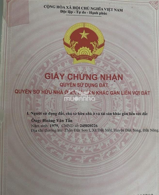 Chính chủ bán đất nhà vườn đẹp tại đắk mol – đắk song – đắk nông