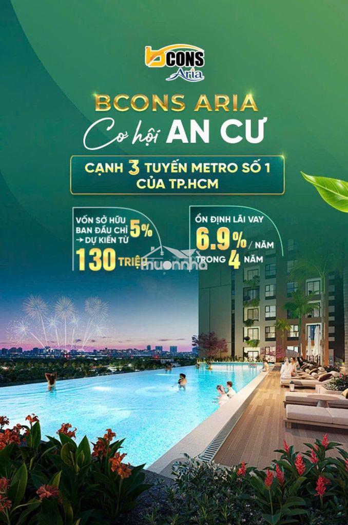 Căn hộ 2pn-2wc bcons aria ngay làng đại học tp.hcm chỉ từ 2,5 tỷ 