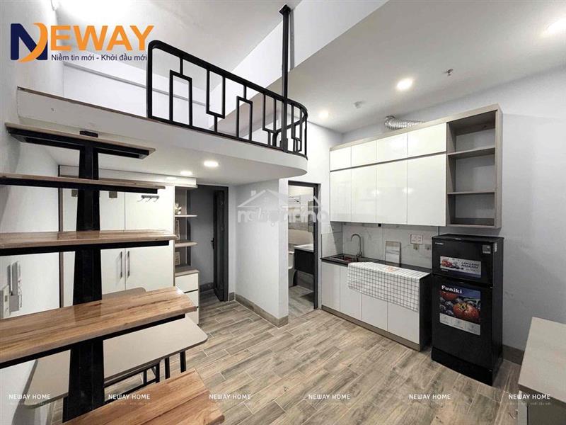 Phòng duplex sẵn nội thất - thang máy - nhận xe điện - gần huit