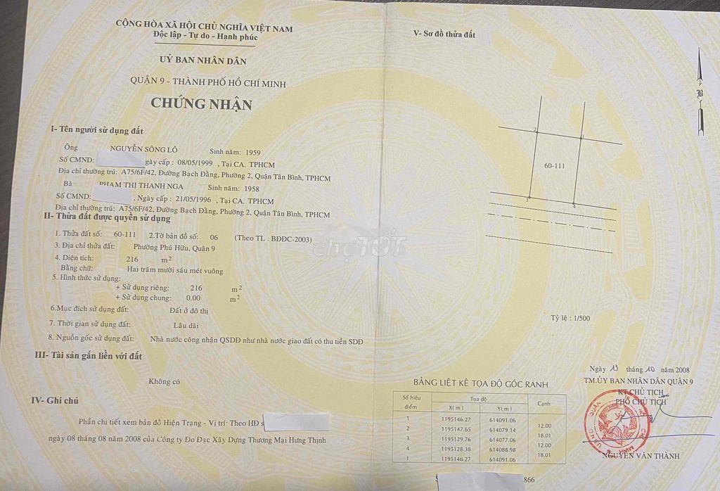 Chính chủ bán đất lô e13 khu mẫu giáo trung ương – phường phú hữu, quậ - Ảnh 2