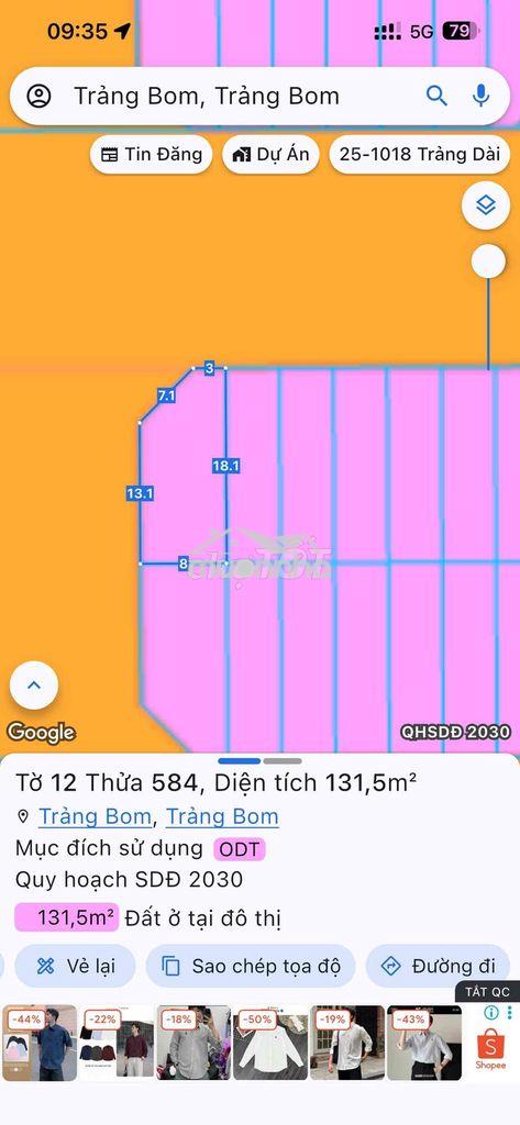 Kẹt tiền cần bán lô góc tái định cư thi trấn trảng bom . đường hùng vư - 3