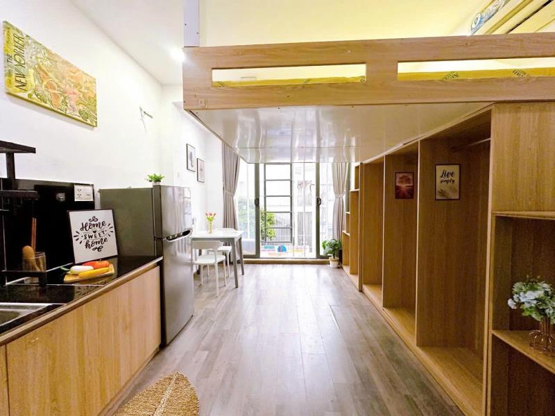 Cho thuê phòng gác lửng ban công thoáng, thang máy, bảo vệ - lê văn duyệt, bình thạnh gần uth, ftu, uef