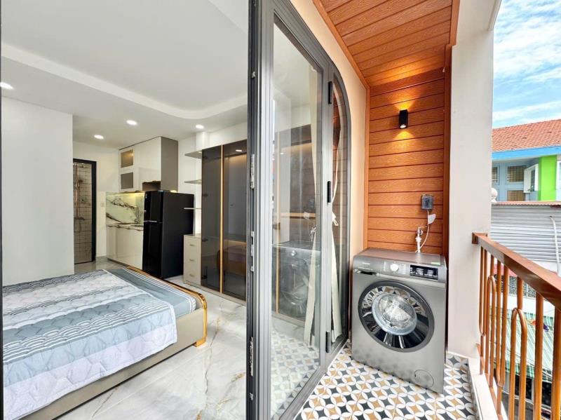 Thuê ngay căn hộ ban công tone luxury cao cấp 40m2 máy giặt riêng ngay phan văn trị gần bạch đằng - tân bình giáp quận 1,3 khu an ninh  - Ảnh 2