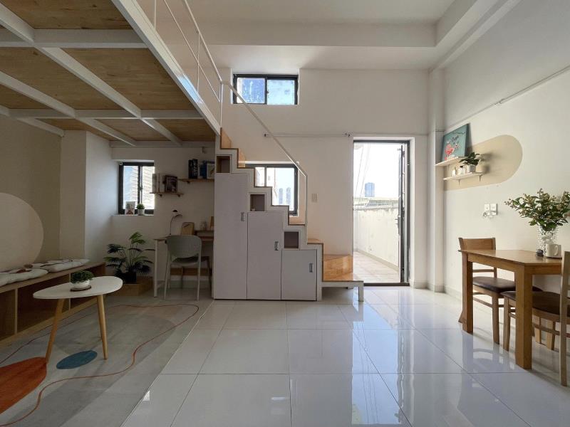 Cho thuê căn hộ có gác rộng 50m2, ban công lớn bình thạnh gần cầu điện biên phủ, quận 1, metro_thang máy, bảo vệ - Ảnh 3