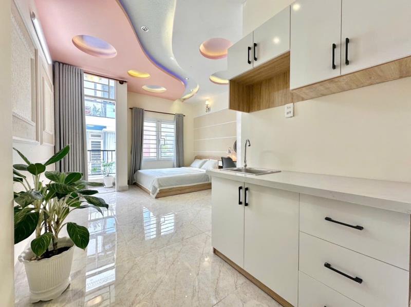 Căn hộ ban công, full nội thất – nơ trang long, bình thạnh – gần chợ bà chiểu, lê quang định