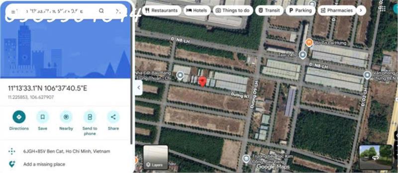 Bán lô đất siêu đẹp tại đường n7, lai hưng, bàu bàng, dt 150m2, giá đầu tư - Ảnh 2