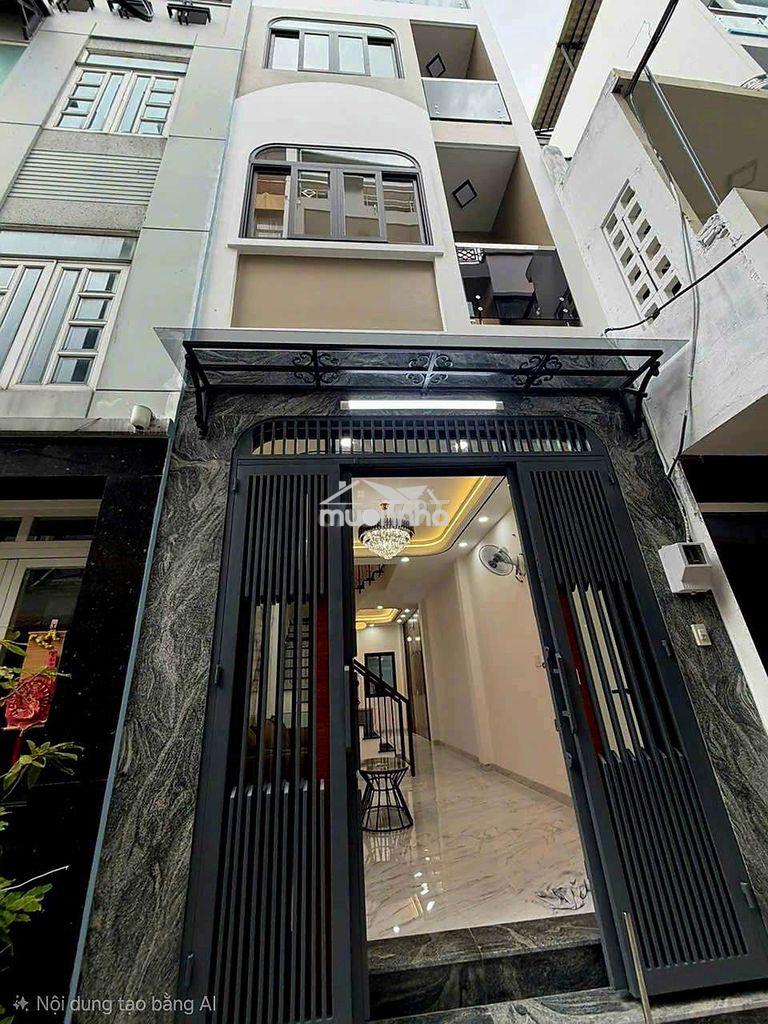 Nhà đẹp mới xây 4 tầng ô tô đổ cửa đường âu dương lân p2,q8