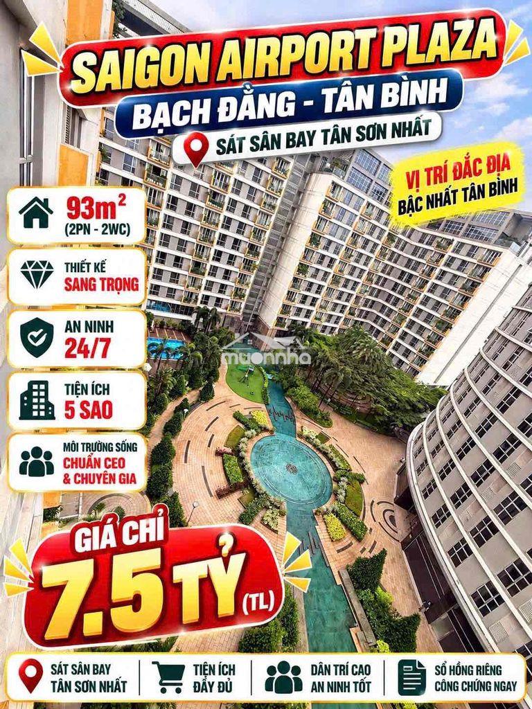 Bán cc  93m2 2pn sát sân bay đẳng cấp ceo sổ 7.5tỷ
